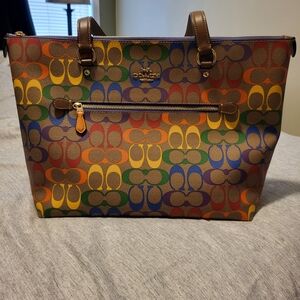 Coach Multicolor Signature Tote Bag